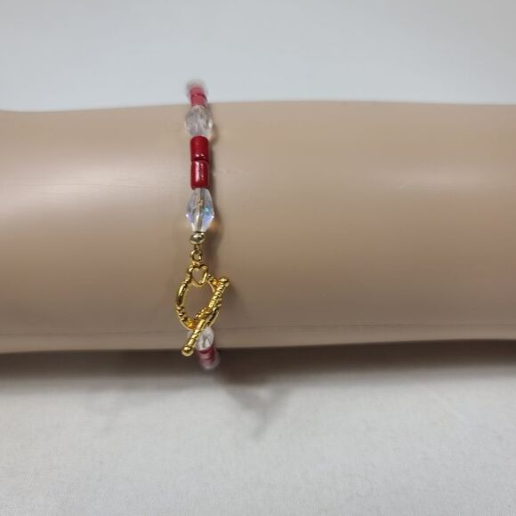 Swarovski Red Handmade Women's Bracelet - Picture 6 of 7